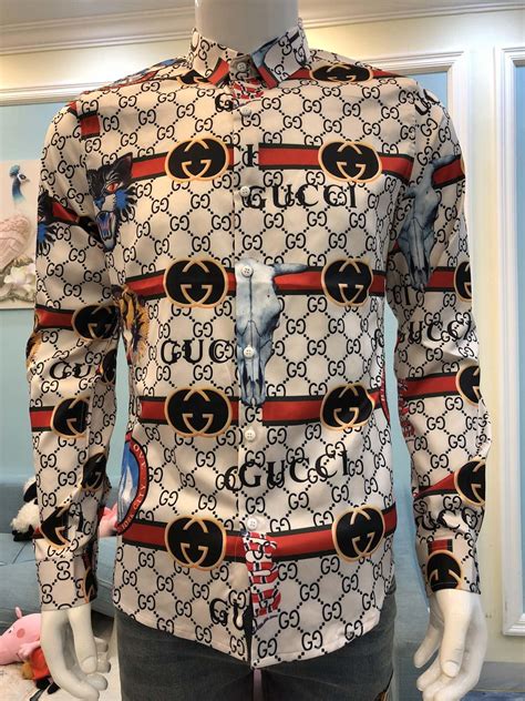 silver gucci shirt|gucci shirt male.